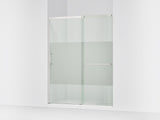 Elate® 62-1/4"-65-5/8" W x 75-1/2" H sliding shower door with 5/16"-thick Crystal Clear glass