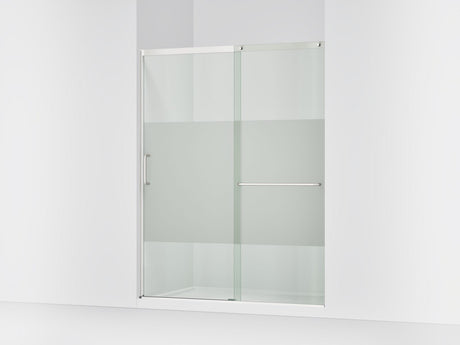 Elate® 62-1/4"-65-5/8" W x 75-1/2" H sliding shower door with 5/16"-thick Crystal Clear glass