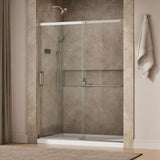 Elate® 62-1/4"-65-5/8" W x 75-1/2" H sliding shower door with 5/16"-thick Crystal Clear glass