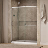 Elate® 56-1/4"-59-5/8" W x 75-1/2" H sliding shower door with 5/16"-thick Crystal Clear glass