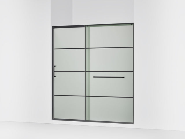 Elate® 68-1/4"-71-5/8" W x 75-1/2" H sliding shower door with 5/16"-thick Frosted glass