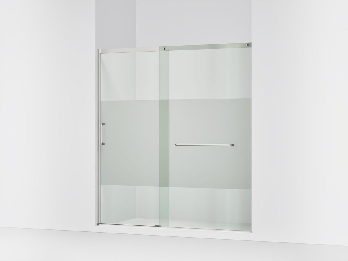 Elate® 68-1/4"-71-5/8" W x 75-1/2" H sliding shower door with 5/16"-thick Crystal Clear glass