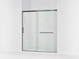 Elate® 68-1/4"-71-5/8" W x 75-1/2" H sliding shower door with 5/16"-thick Crystal Clear glass