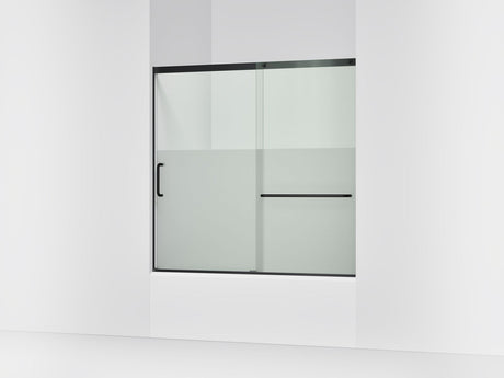 Elate® 56-1/4"-59-5/8" W x 56-3/4" H sliding bath door with 5/16"-thick Crystal Clear glass