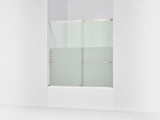 Elate® 56-1/4"-59-5/8" W x 56-3/4" H sliding bath door with 5/16"-thick Crystal Clear glass