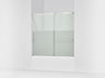 Elate® 56-1/4"-59-5/8" W x 56-3/4" H sliding bath door with 5/16"-thick Crystal Clear glass