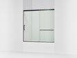 Elate® 56-1/4"-59-5/8" W x 56-3/4" H sliding bath door with 5/16"-thick Crystal Clear glass