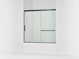 Elate® 56-1/4"-59-5/8" W x 56-3/4" H sliding bath door with 5/16"-thick Crystal Clear glass