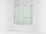 Elate® 56-1/4"-59-5/8" W x 56-3/4" H sliding bath door with 5/16"-thick Crystal Clear glass