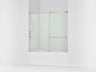 Elate® 56-1/4"-59-5/8" W x 56-3/4" H sliding bath door with 5/16"-thick Crystal Clear glass