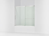 Elate® 56-1/4"-59-5/8" W x 56-3/4" H sliding bath door with 5/16"-thick Crystal Clear glass