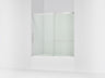 Elate® 56-1/4"-59-5/8" W x 56-3/4" H sliding bath door with 5/16"-thick Crystal Clear glass
