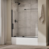 Echelon® 55-3/4"-59-3/4" W x 58-1/4" H bypass bath door with 5/16"-thick Crystal Clear glass
