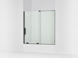 Echelon® 55-3/4"-59-3/4" W x 58-1/4" H bypass bath door with 5/16"-thick Crystal Clear glass