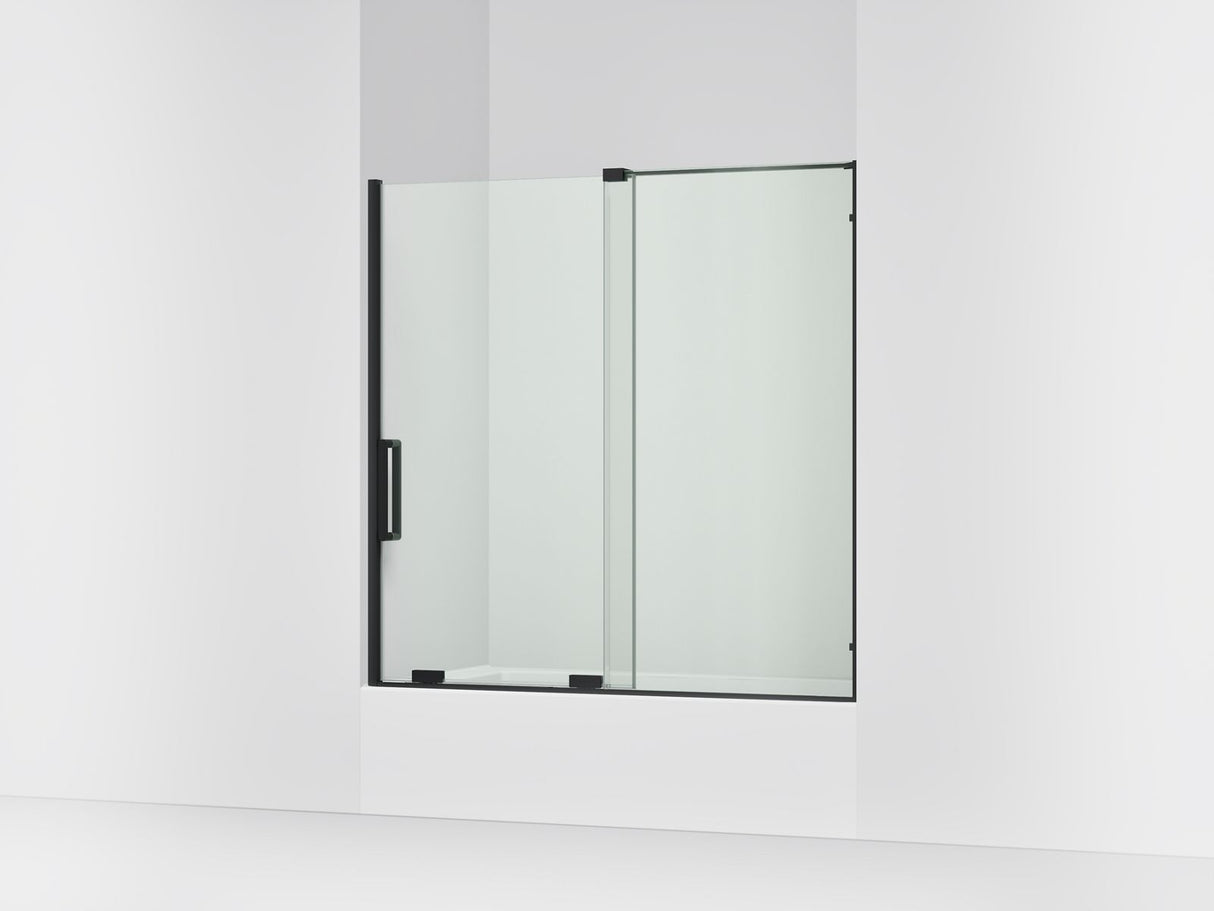 Echelon® 55-3/4"-59-3/4" W x 58-1/4" H bypass bath door with 5/16"-thick Crystal Clear glass