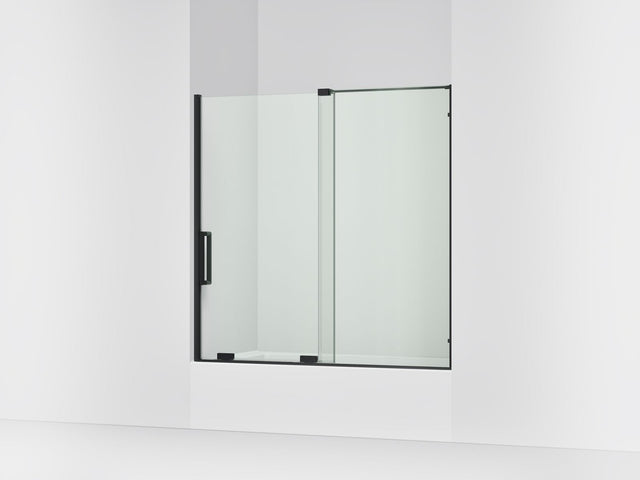 Echelon® 55-3/4"-59-3/4" W x 58-1/4" H bypass bath door with 5/16"-thick Crystal Clear glass