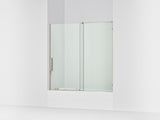 Echelon® 55-3/4"-59-3/4" W x 58-1/4" H bypass bath door with 5/16"-thick Crystal Clear glass