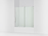 Echelon® 55-3/4"-59-3/4" W x 58-1/4" H bypass bath door with 5/16"-thick Crystal Clear glass
