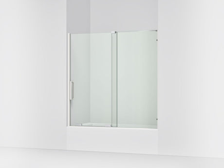 Echelon® 55-3/4"-59-3/4" W x 58-1/4" H bypass bath door with 5/16"-thick Crystal Clear glass