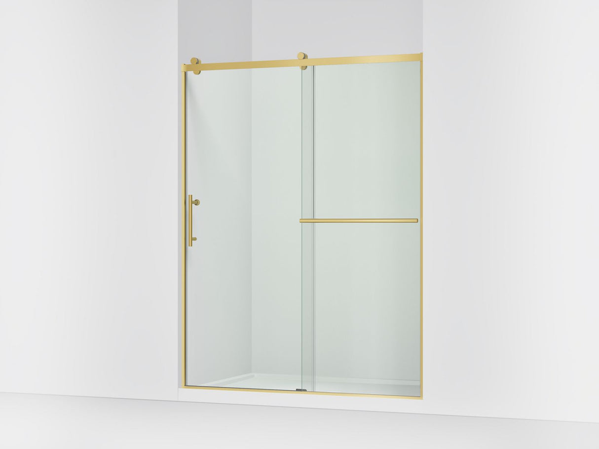 Rely® 56-5/8"-59-5/8" W x 76.99" H sliding shower door with 3/8"-thick Crystal Clear glass