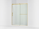 Rely® 56-5/8"-59-5/8" W x 76.99" H sliding shower door with 3/8"-thick Crystal Clear glass