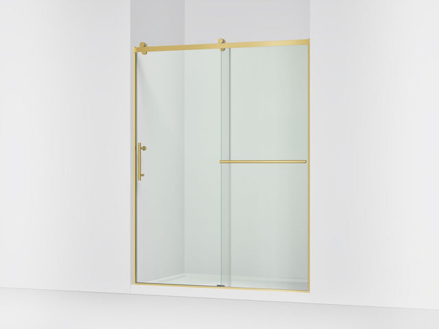 Rely® 56-5/8"-59-5/8" W x 76.99" H sliding shower door with 3/8"-thick Crystal Clear glass