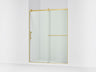 Rely® 56-5/8"-59-5/8" W x 76.99" H sliding shower door with 3/8"-thick Crystal Clear glass