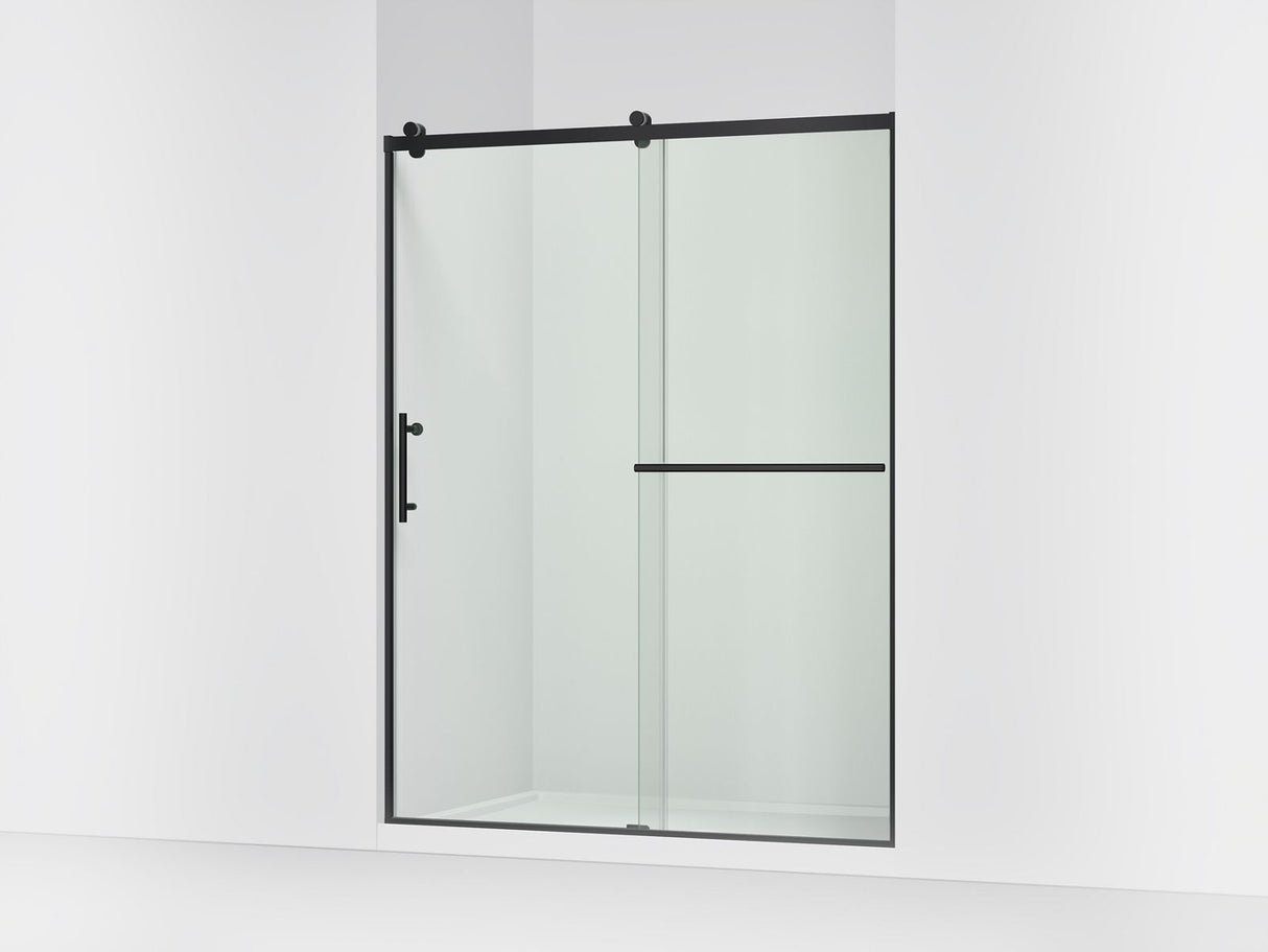 Rely® 56-5/8"-59-5/8" W x 76.99" H sliding shower door with 3/8"-thick Crystal Clear glass