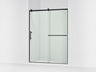 Rely® 56-5/8"-59-5/8" W x 76.99" H sliding shower door with 3/8"-thick Crystal Clear glass