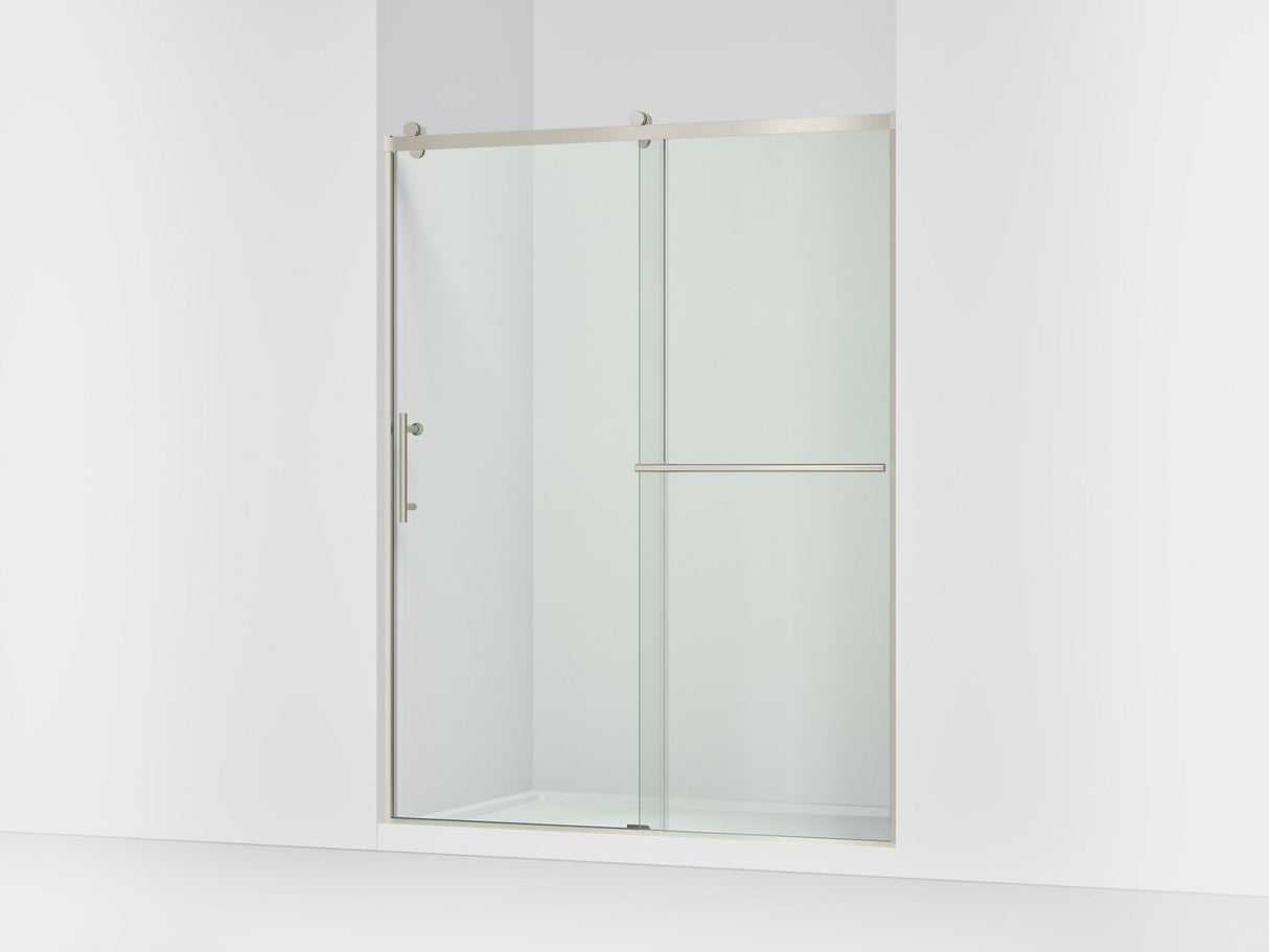 Rely® 56-5/8"-59-5/8" W x 76.99" H sliding shower door with 3/8"-thick Crystal Clear glass