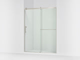 Rely® 56-5/8"-59-5/8" W x 76.99" H sliding shower door with 3/8"-thick Crystal Clear glass
