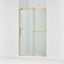 Rely® 44-5/8"-47-5/8" W x 76.99" H sliding shower door with 3/8"-thick Crystal Clear glass
