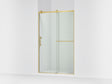 Rely® 44-5/8"-47-5/8" W x 76.99" H sliding shower door with 3/8"-thick Crystal Clear glass