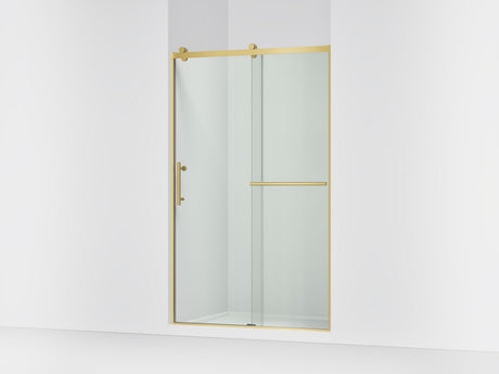 Rely® 44-5/8"-47-5/8" W x 76.99" H sliding shower door with 3/8"-thick Crystal Clear glass