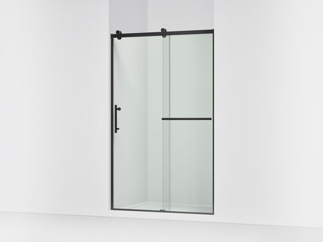 Rely® 44-5/8"-47-5/8" W x 76.99" H sliding shower door with 3/8"-thick Crystal Clear glass