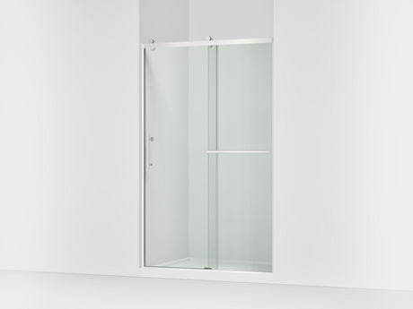Rely® 44-5/8"-47-5/8" W x 76.99" H sliding shower door with 3/8"-thick Crystal Clear glass