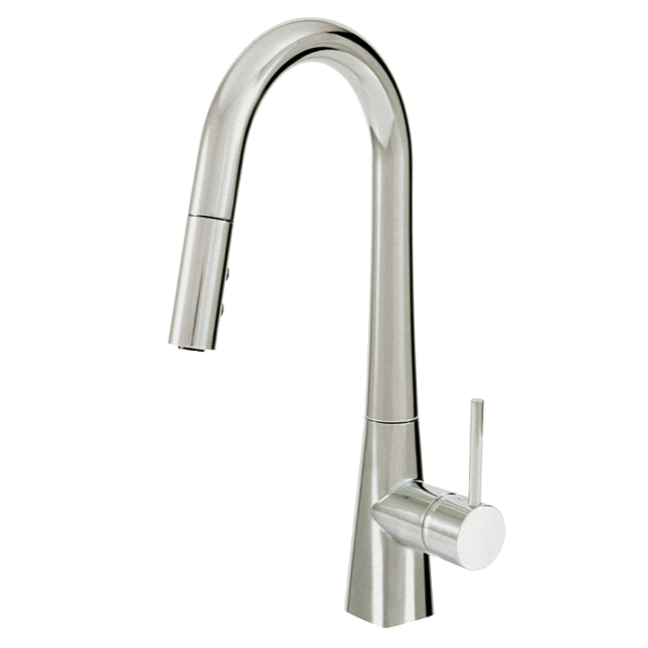 Pull-down dual stream mode kitchen faucet