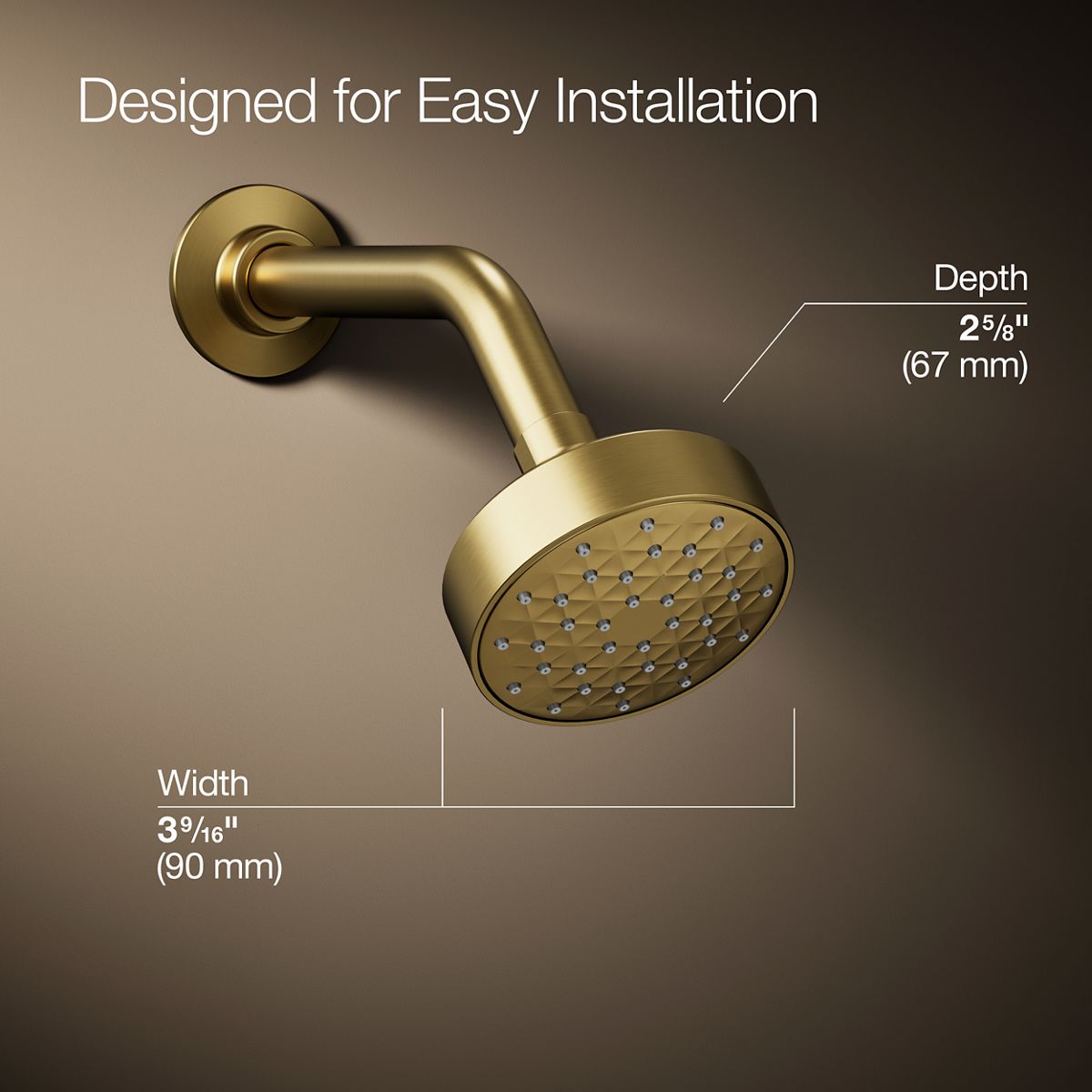 Awaken® G90 Single-function showerhead, 2.5 gpm