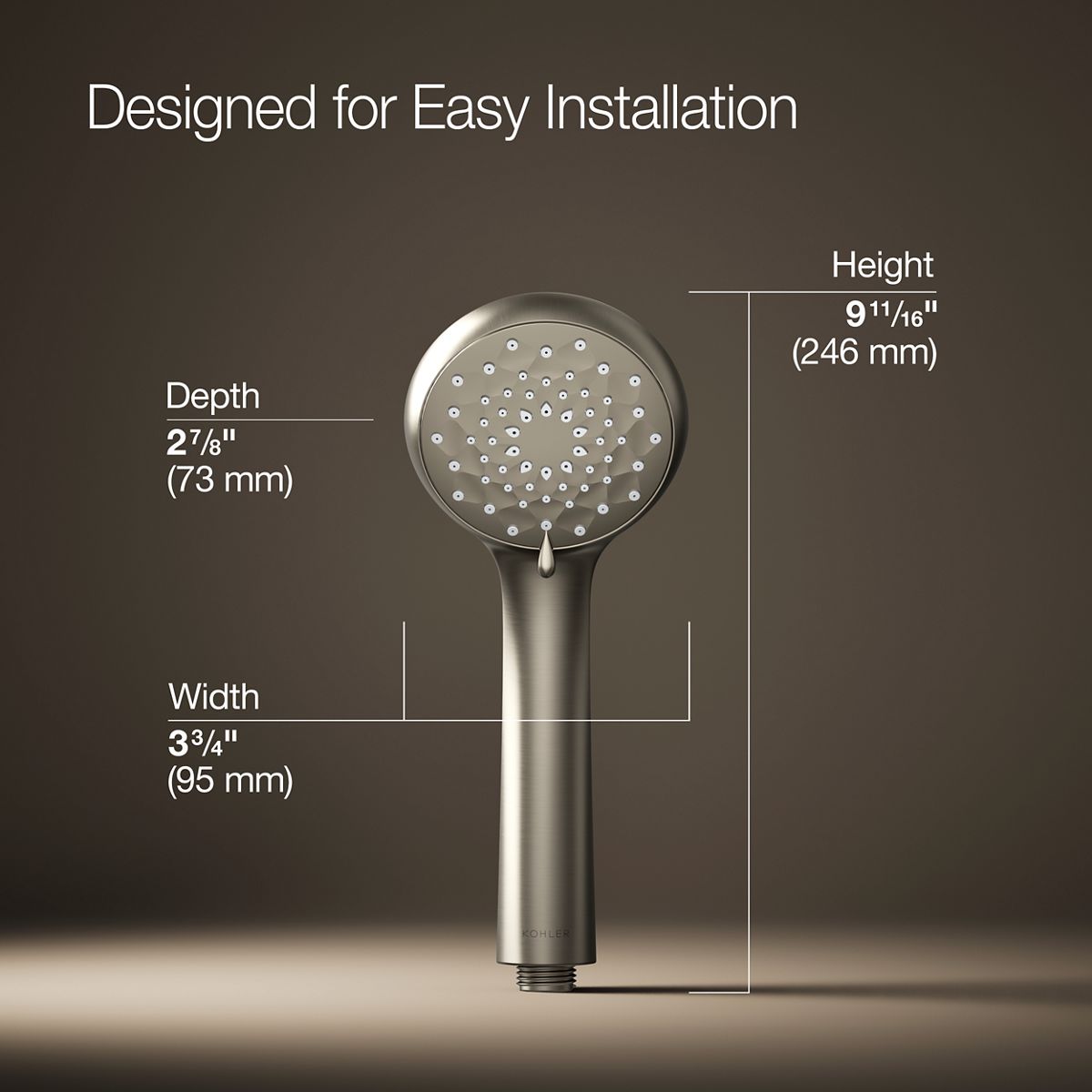 Awaken® B90 Three-function handshower, 1.75 gpm