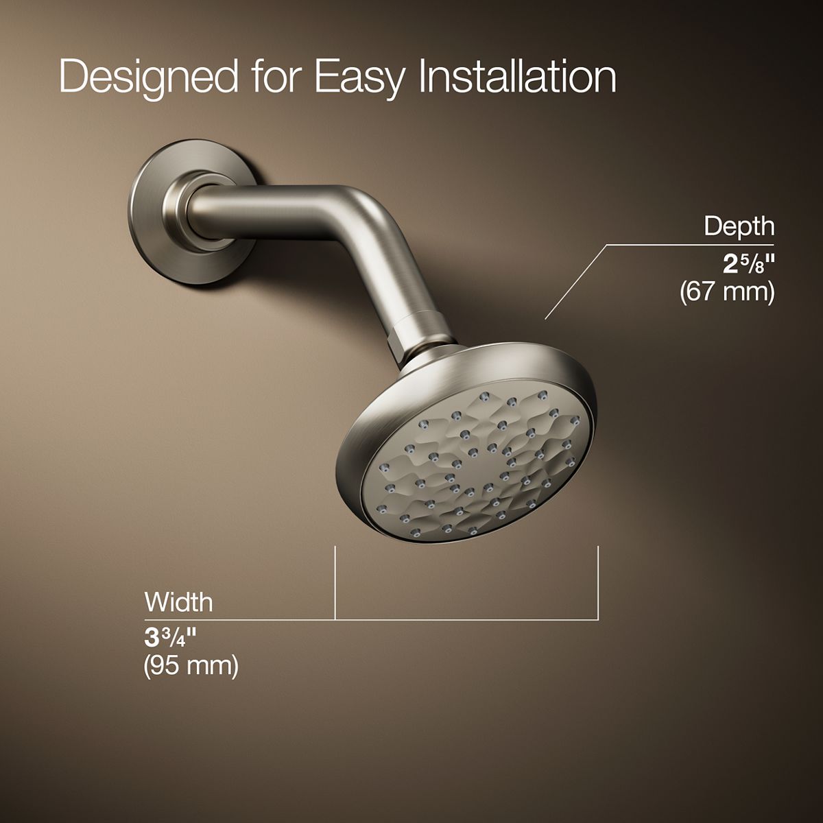 Awaken® B90 Single-function showerhead, 1.75 gpm