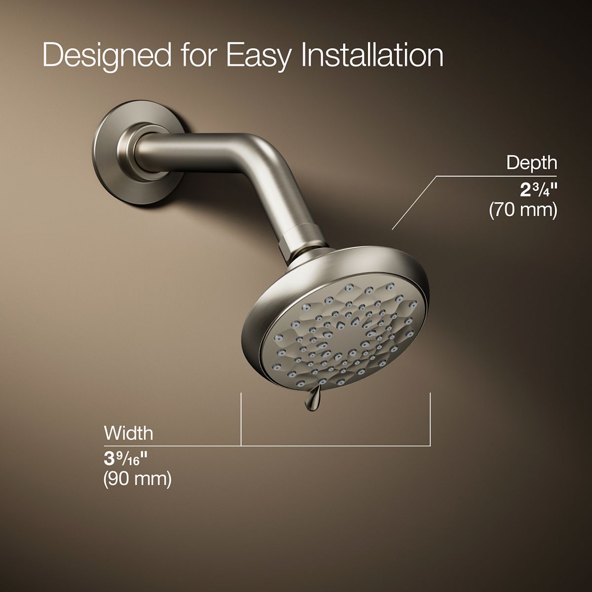 Awaken® B90 Three-function showerhead, 2.5 gpm