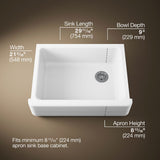 Whitehaven® Hayridge® 29-11/16"undermount single-bowl farmhouse kitchen sink