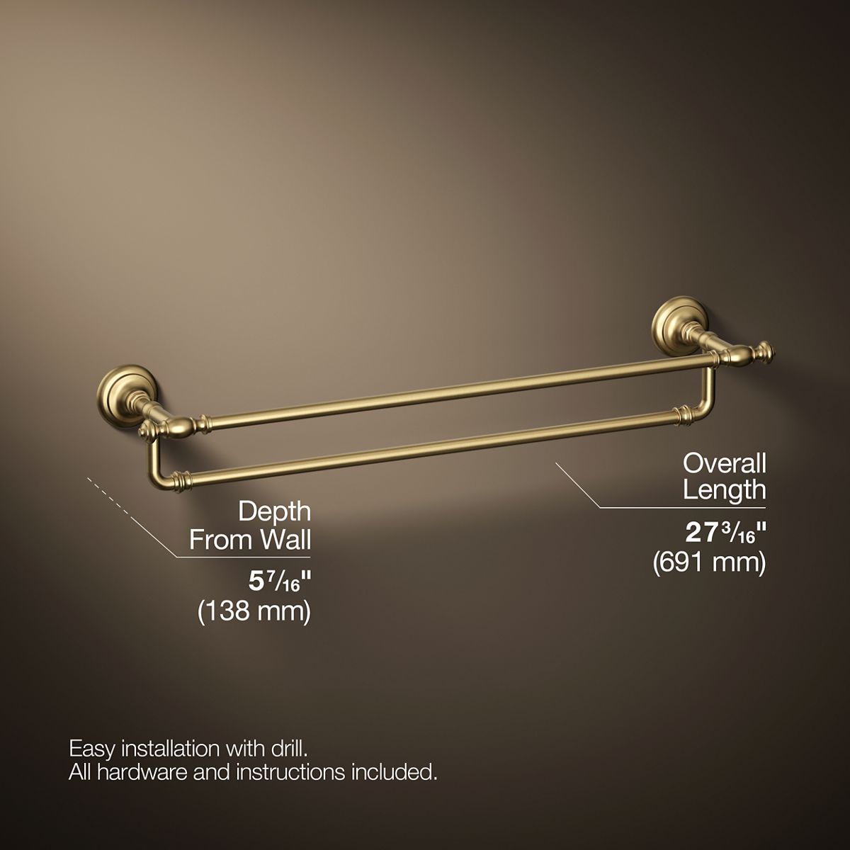 Artifacts® 24" double towel bar