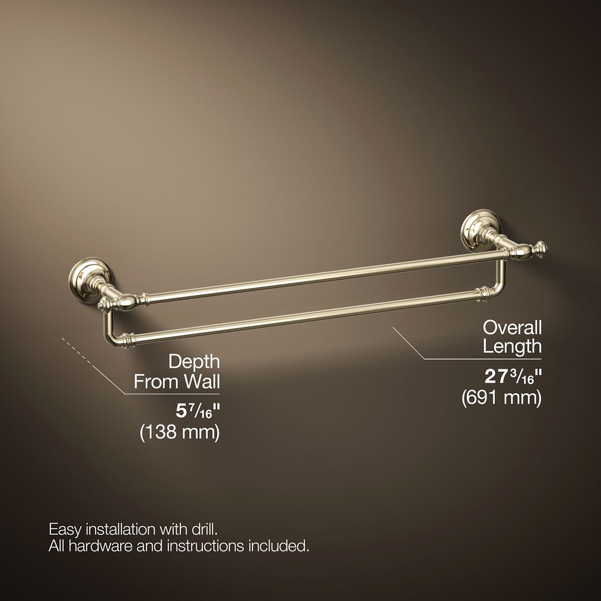 Artifacts® 24" double towel bar