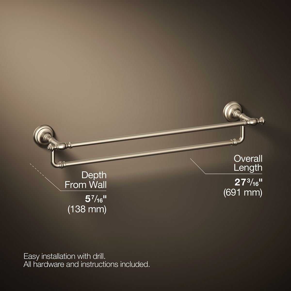 Artifacts® 24" double towel bar