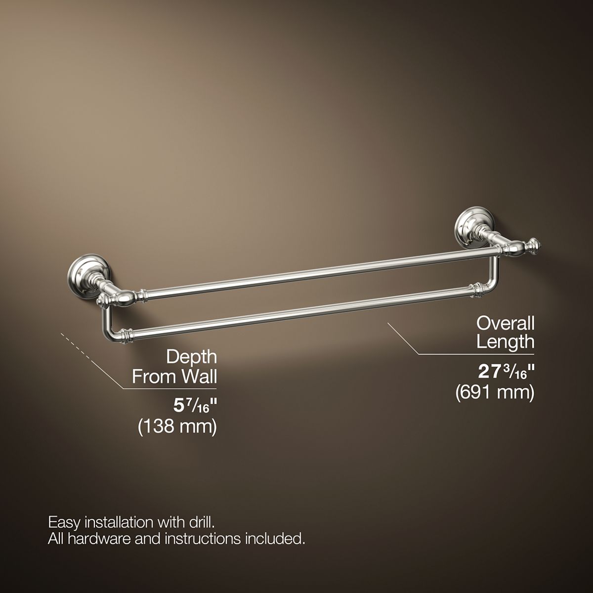 Artifacts® 24" double towel bar