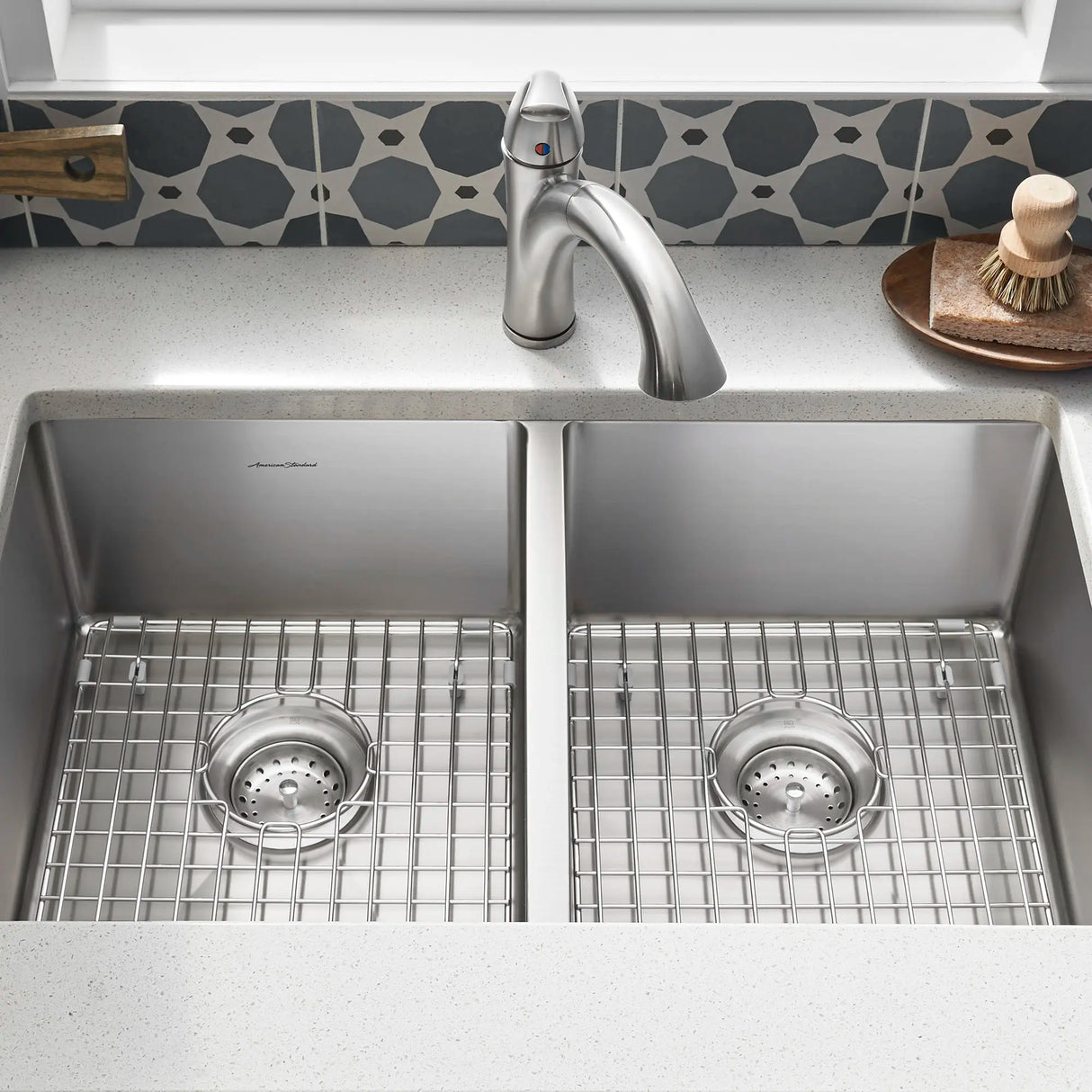 Pekoe® 29 x 18-Inch Stainless Steel Undermount Double Bowl Kitchen Sink