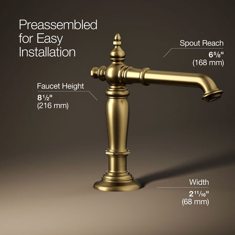 Artifacts® Bathroom sink faucet spout with Column design, 1.2 gpm