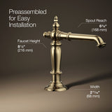 Artifacts® Bathroom sink faucet spout with Column design, 1.2 gpm