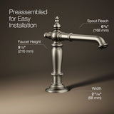 Artifacts® Bathroom sink faucet spout with Column design, 1.2 gpm